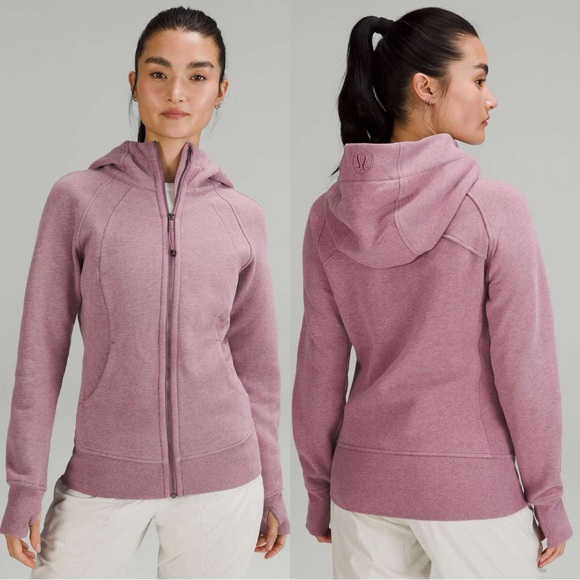 lululemon athletica Tops - Lululemon Women’s Scuba Full-Zip Hoodie Sweatshirt in Heathered Velvet Dust 12